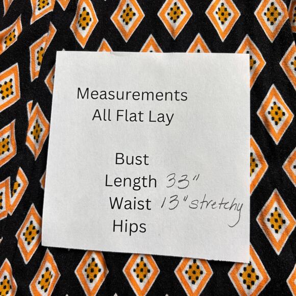 Maeve Anthropologie Black Orange Diamond Print Silky Maxi Skirt PM $130 Retail - Picture 6 of 8